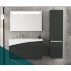 TMP SMYRNA 120 fali fürdőszobabútor - FEKETE - Akrivit öntött márvány mosdóval - 120 cm