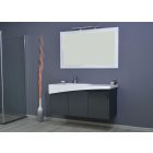 TMP SMYRNA 120 fali fürdőszobabútor - FEKETE - Akrivit öntött márvány mosdóval - 120 cm