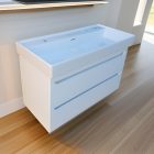 TMP LUX 100 fali fürdőszobabútor - CeraStyle SHARP 37600 mosdóval - DUPLA csaplyukkal - 100 x 48 cm