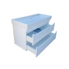 TMP LUX 100 fali fürdőszobabútor - CeraStyle SHARP 37600 mosdóval - DUPLA csaplyukkal - 100 x 48 cm