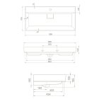 TMP TRIO lábon álló fürdőszobabútor CeraStyle SHARP - 37500 mosdóval - 100 x 48 cm