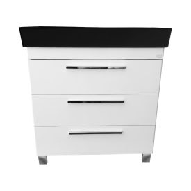   TMP TRIO lábon álló fürdőszobabútor CeraStyle SHARP FEKETE mosdóval - DUPLA csaplyukas - 100 x 48 cm