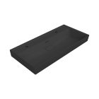 TMP TRIO lábon álló fürdőszobabútor CeraStyle SHARP FEKETE mosdóval - DUPLA csaplyukas - 100 x 48 cm