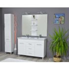 TMP FLAT 120 lábon álló fürdőszobabútor Sanovit ISIK 4120 dupla porcelán mosdóval 120 x 44 cm