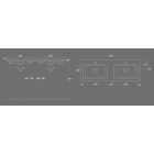 TMP FLAT 120 lábon álló fürdőszobabútor Sanovit ISIK 4120 dupla porcelán mosdóval 120 x 44 cm