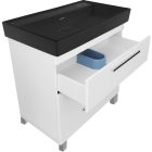 TMP TRIO lábon álló fürdőszobabútor CeraStyle SHARP FEKETE mosdóval - 80 x 48 cm