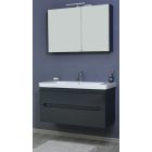 TMP SHARP 105 - FEKETE - fali fürdőszobabútor Sanovit LUXURY - 11105 porcelán mosdóval - 105 x 46 cm