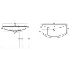 TMP ZX 95 - SONOMA - lábon álló fürdőszobabútor Sanovit ZENON - 6095 porcelán mosdóval - 97 x 51 cm