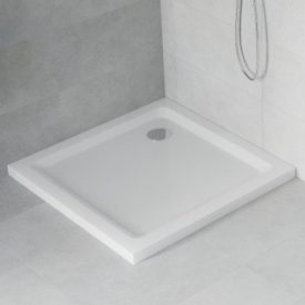   Mexen Flat Slim 100x100 szögletes lapos akril zuhanytálca, 5 cm magas