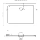 Mexen Flat Slim akril zuhanytálca 120 x 80 cm, fekete, króm szifonnal