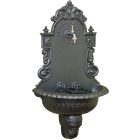 VIENNA kerti alumínium öntvény falikút kalapácslakk ezüst, tömlővéges réz kerti csappal