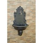 VIENNA kerti alumínium öntvény falikút kalapácslakk ezüst, tömlővéges réz kerti csappal