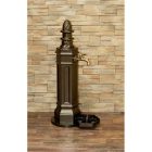 ROMA kerti alumínium öntvény állókút Kalapácslakk arany, külső menetes réz kerti csappal 