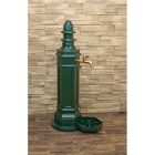 ROMA kerti alumínium öntvény állókút zöld, külső menetes réz kerti csappal 