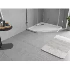 Mexen Flow Slim ötszögletű akril zuhanytálca 80 x 80 cm, fényes fehér, szifon nélkül