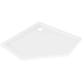   Mexen Flow Slim ötszögletű akril zuhanytálca 90 x 90 cm, fényes fehér, szifon nélkül