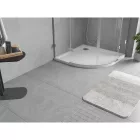 Mexen Flow Slim íves akril zuhanytálca 100 x 100 cm, fényes fehér, szifon nélkül