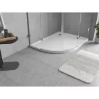 Mexen Flow Slim aszimmetrikus íves akril zuhanytálca 100 x 80 cm, jobbos, fényes fehér, szifon nélkül
