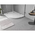 Mexen Flow Slim aszimmetrikus íves akril zuhanytálca 100 x 90 cm, balos, fényes fehér, szifon nélkül
