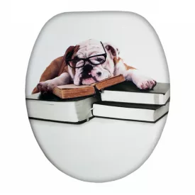 Bullbook mintás MDF WC ülőke rozsdamentes fémzsanérral 