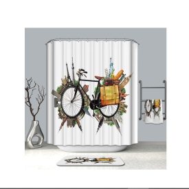   Memóriahabos fürdőszoba szőnyeg, Kerékpárral a világ körül 58