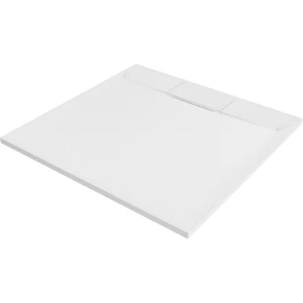 Mexen Otto kőhatású SMC zuhanytálca 80 x 80 cm, fehér, szifonnal
