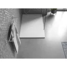 Mexen Otto kőhatású SMC zuhanytálca 110 x 90 cm, fehér, szifonnal