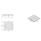 fedlap Metal festett URBAN Access négyzetes 300x300 PL.240x240 Hext.33 gyalogos fogantyúval (5000.4241-30)