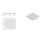 fedlap Metal festett URBAN Access négyzetes 400x400 PL.340x340 Hext.33 gyalogos fogantyúval (5000.4241-40)