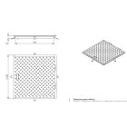 fedlap Metal festett URBAN Access négyzetes 500x500 PL.440x440 Hext.33 gyalogos fogantyúval (5000.4241-50)