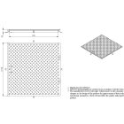 fedlap Metal festett URBAN Access négyzetes 700x700 PL.640x640 Hext.33 gyalogos fogantyúval (5000.4241-70)