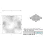 fedlap Metal festett URBAN Access négyzetes 800x800 PL.740x740 Hext.33 gyalogos fogantyúval (5000.4241-80)