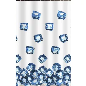   Textil zuhanyfüggöny 180x200 cm, ice cube mintázattal, mosható és vasalható