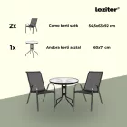 Largo Balcony kerti bútor garnitúra szett fekete