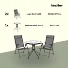 Arvin Balcony kerti bútor garnitúra szett fekete