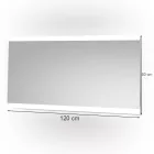 Liv 120 tükör led világítással 120x60 cm