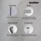 Leziter Nevada 135x140 cm 3 szárnyú kádparaván, mintás akril panel, fehér profil