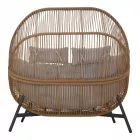 HOLAND rattan dupla kosárfotel bézs