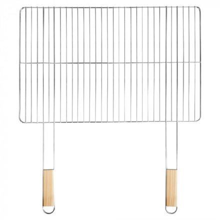Szögletes grillrács fa fogantyúval 69x60 cm
