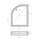 Favorit HEDO zuhanytálca, 115 x 90 cm, Jobbos/balos