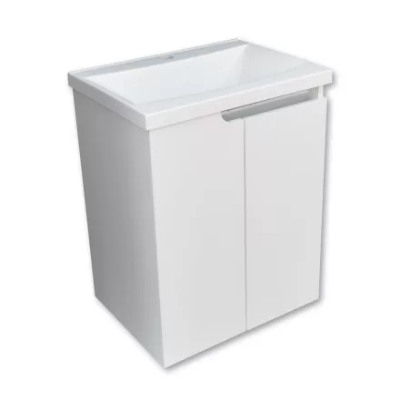 PIRAMIDA EURIDIKA fali függesztett / álló fürdőszobabútor öntött műmárvány mosdóval 60 cm