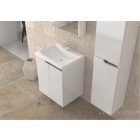 PIRAMIDA EURIDIKA fali függesztett / álló fürdőszobabútor öntött műmárvány mosdóval 60 cm