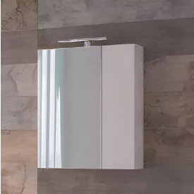   PIRAMIDA AKVA Tükrös fürdőszobai szekrény - 2 ajtós kivitel - LED világítással - 60 cm
