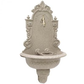   VIENNA kerti alumínium öntvény falikút gránit, tömlővéges réz kerti csappal