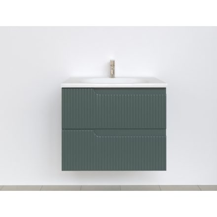 Piramida EURIDIKA fali fürdőszobabútor - műmárvány mosdóval -2 fiókos - PINO ZÖLD - 65 x 48 x 53 cm