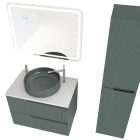 Piramida EURIDIKA fali fürdőszobabútor - mosdópult mosdó nélkül -2 fiókos - PINO ZÖLD - 65 x 48 x 53 cm