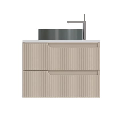 Piramida EURIDIKA fali fürdőszobabútor - mosdópult mosdó nélkül -2 fiókos - PINO BÉZS - 65 x 48 x 53 cm