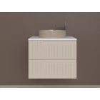 Piramida EURIDIKA fali fürdőszobabútor - mosdópult mosdó nélkül -2 fiókos - PINO BÉZS - 65 x 48 x 53 cm