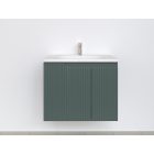 Piramida EURIDIKA fali fürdőszobabútor - műmárvány mosdóval -2 ajtós - PINO ZÖLD - 65 x 48 x 53 cm