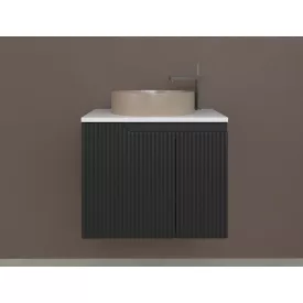   Piramida EURIDIKA fali fürdőszobabútor - mosdópult mosdó nélkül -2 ajtós - PINO FEKETE - 65 x 48 x 53 cm